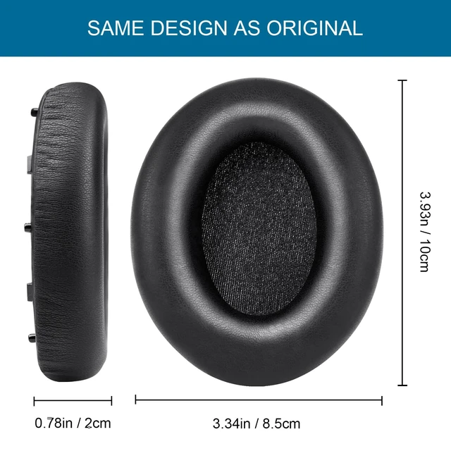 Alt view image 5 of 7 - Earpads Ear Cushions for Sony WH-1000XM4 (WH1000XM4) Noise Canceling Headphones, Ear Pads with Noise Isolation Memory Foam (Black)