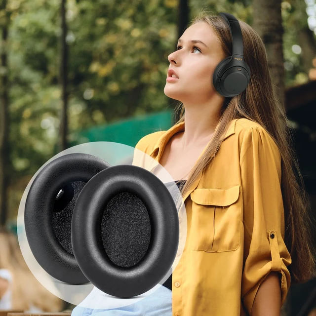 Alt view image 6 of 7 - Earpads Ear Cushions for Sony WH-1000XM4 (WH1000XM4) Noise Canceling Headphones, Ear Pads with Noise Isolation Memory Foam (Black)