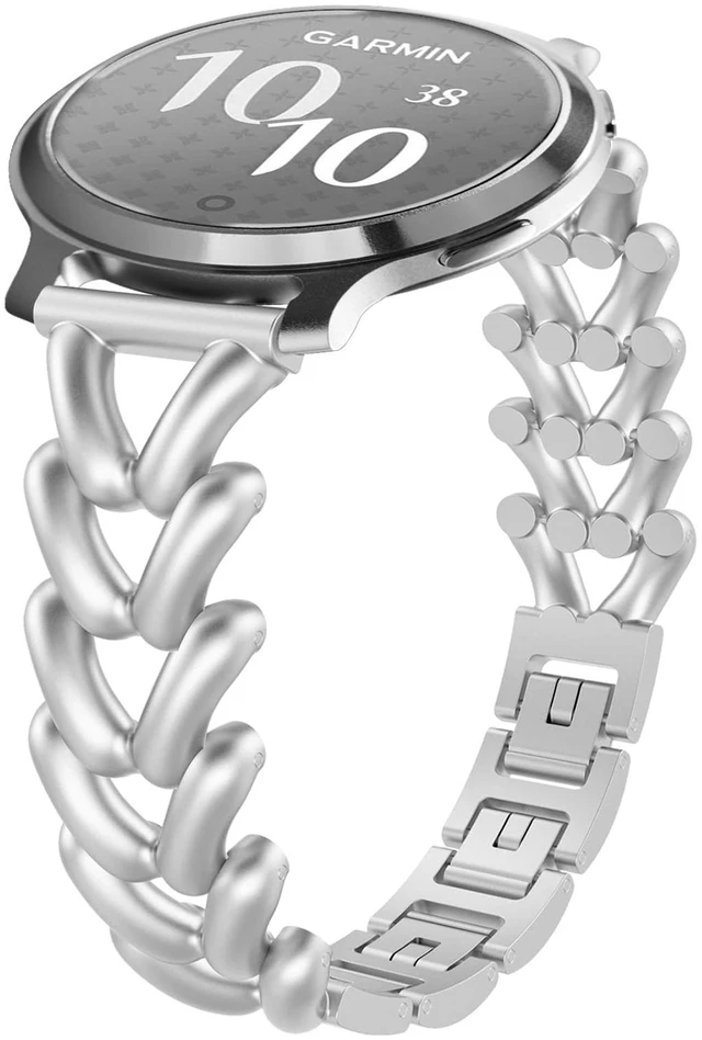 Main image of 14mm Metal Watch Band for Garmin Lily 2/Lily 2 Active Starlight Elegant, Slim, Stylish, Metal Chain Bracelet Replacement Strap for Garmin Lily 2 Classic/Lily 2 Sport