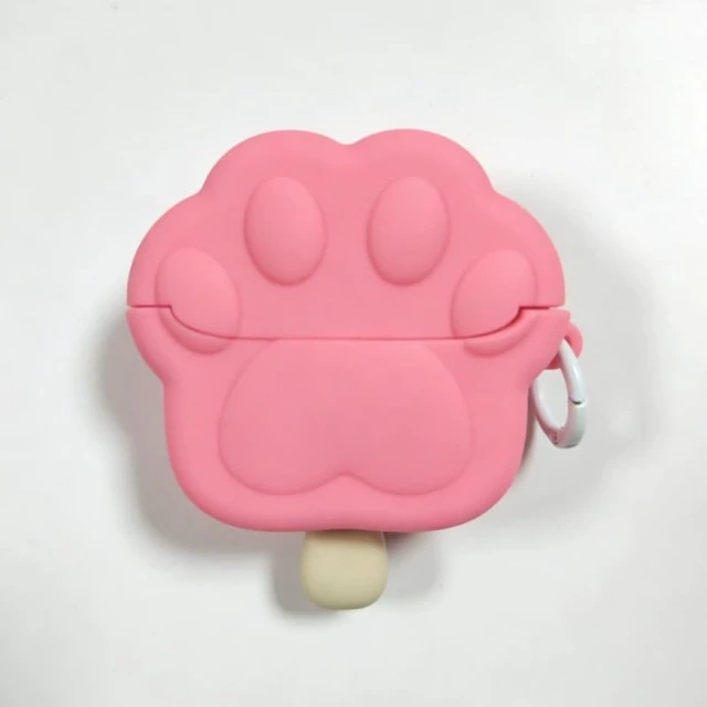 Alt view image 6 of 6 - for Samsung Galaxy Bud 3 Pro Case/Buds3/Buds 3 FE, Creative Cute Pink Cat Paw Icecream Silicone Shockproof Protective Cover Headphone Earphone EarPods Case Accessories -Kitty Paw