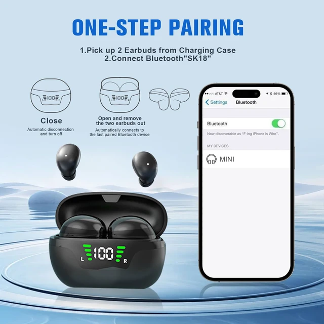 Alt view image 7 of 7 - Invisible Smallest Mini Earbuds Wireless Bluetooth Ear Buds for Small Ears Canals, Discreet Low Profile Spy Earpiece Wireless Tiny Micro Hidden Earbuds with Microphone Small Headphones for Work-Beige