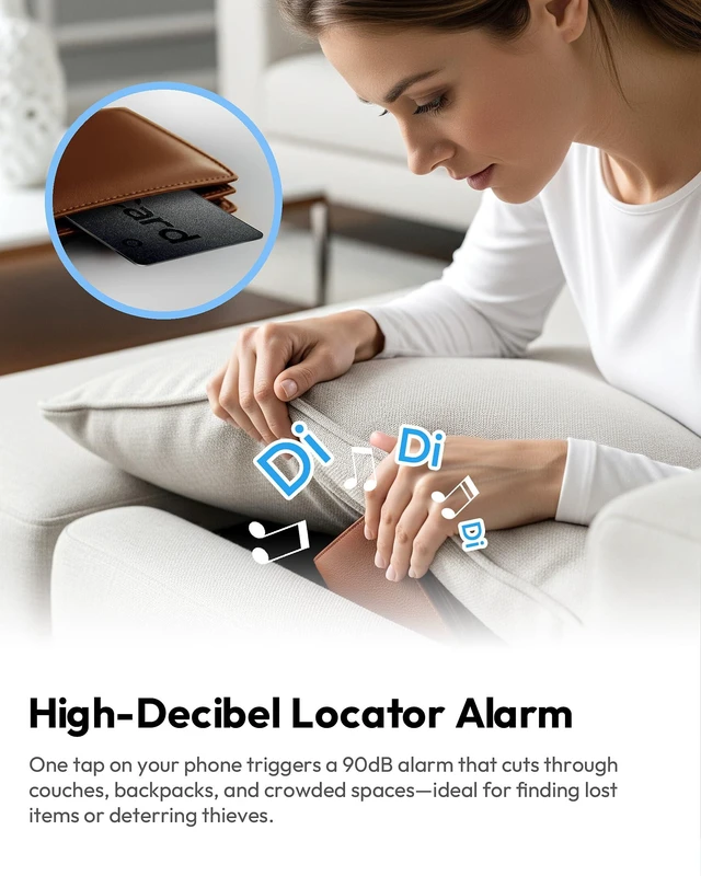 Alt view image 5 of 7 - Incard Wallet Tracker Card,Certified by Apple Find My & Gooles Find Hub Bluetooth Tracker, 1.7mm Wallet Finder, IP68 Waterproof Smart Card,5 Years Battery Life Item Finder for Passport-1PCS