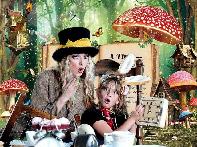 Alt view image 4 of 7 - Enchanted Forest Wonderland Backdrop Fairy Tale Books Once Upon A Time Magic Mushroom Photography Background World Book Day for Girls Women Birthday Party Baby Shower Photo Props (8x6FT)