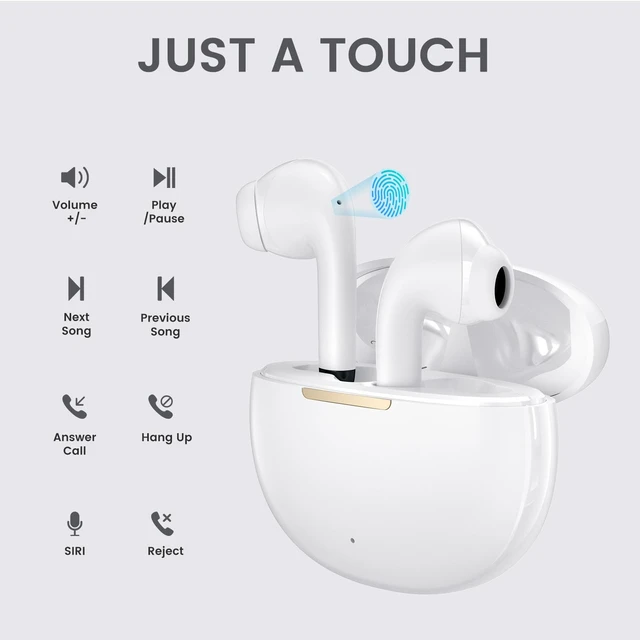 Alt view image 4 of 7 - Wireless Earbuds for Samsung Galaxy Ultra Comfort Bluetooth 5.4 Headphones Mini Semi in Ear Buds for iPhone, High-Fidelity Stereo Workout in Ear Earphones, IPX7 Waterproof, 4 ENC Mics for Clear Calls
