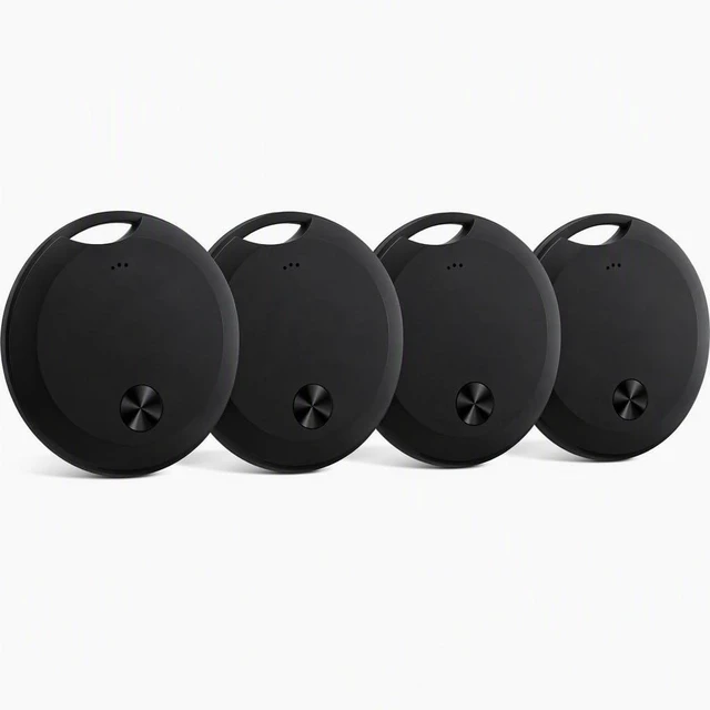 Main image of Smart Tracker Tag Bluetooth Luggage Tracker Locator Tracking Device, Item Finders Works with Find My (iOS Only) Track Your Keys, Wallet, Luggage, Black4-Pack