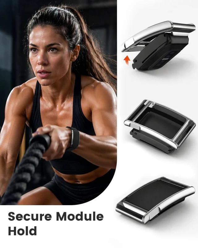 Alt view image 4 of 7 - Sport Nylon Band Compatible with Whoop 5.0 Bands One, Peak, Life Adjustable Stretchy Fitness Wristband with Metal Bumper Case for Whoop MG(Life)- NOT for Gen 4