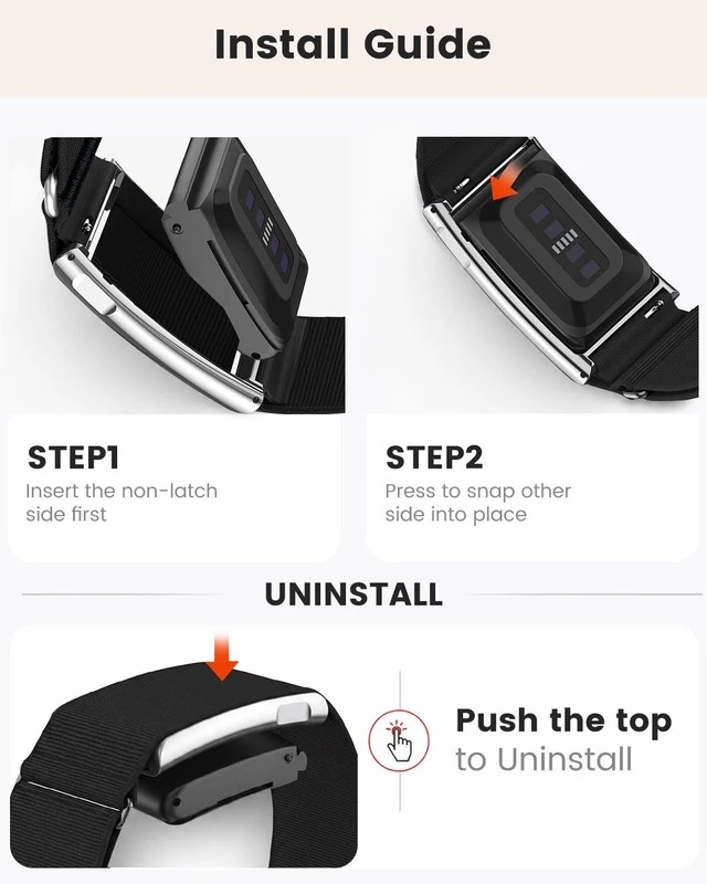 Alt view image 6 of 7 - Sport Nylon Band Compatible with Whoop 5.0 Bands One, Peak, Life Adjustable Stretchy Fitness Wristband with Metal Bumper Case for Whoop MG(Life)- NOT for Gen 4
