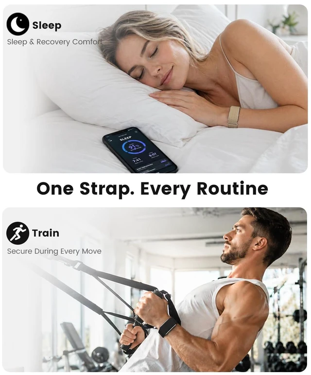 Alt view image 5 of 7 - Sport Nylon Band Compatible with Whoop 5.0 Bands One, Peak, Life Adjustable Stretchy Fitness Wristband with Metal Bumper Case for Whoop MG(Life)- NOT for Gen 4