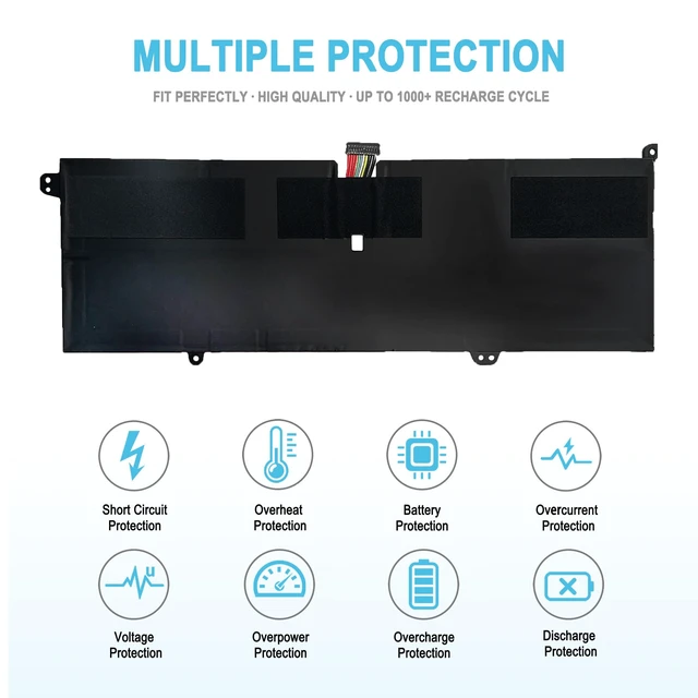 Alt view image 3 of 6 - L18C4PH0 L18M4PH0 Replacement Laptop Battery for Lenovo IdeaPad Yoga C940-14IIL 2019 Type 81Q9 Series Notebook 5B10W67180 5B10W67374 5B10T11585 5B10T11586 60Wh 7.68V 7820mAh 4-Cell