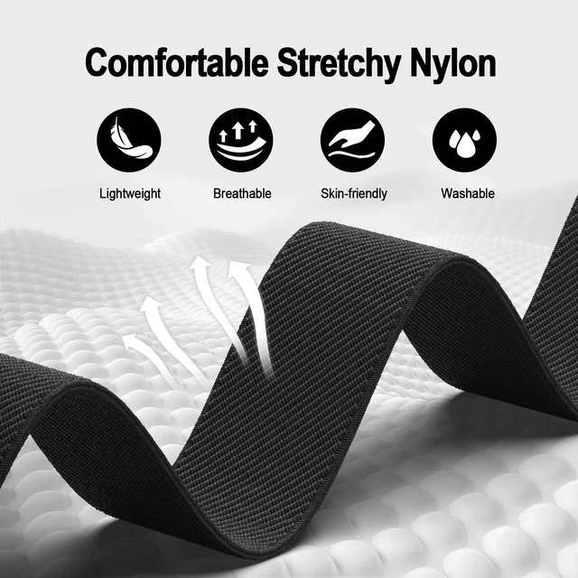 Alt view image 4 of 7 - Nylon Straps Compatible for Whoop 5.0 Bicep Bands Peak/MG Life/One 2-Pack Breathable Sport Elastic 5.0 Ankle/Arm Bands Fitness Training, Adjustable Replacement Strap Men Women, Not for Gen 4