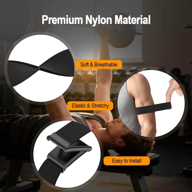 Alt view image 5 of 7 - Nylon Straps Compatible for Whoop 5.0 Bicep Bands Peak/MG Life/One 2-Pack Breathable Sport Elastic 5.0 Ankle/Arm Bands Fitness Training, Adjustable Replacement Strap Men Women, Not for Gen 4