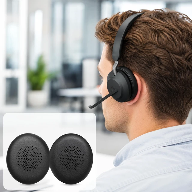 Alt view image 7 of 7 - Replacement Ear Pads for Jabra Evolve2 65, Elite 45h, Evolve2 40 Ear Cushion for Evolve2 65(UC/MS), Evolve2 40(UC/MS/USB), Elite 45h On-ear Headsets, Extra Thick and Durable Ear Cup Covers
