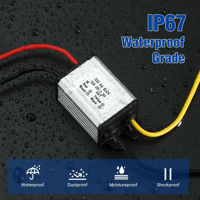Alt view image 4 of 7 - DC-DC Buck Converter 12/24V to 3-24V 3A 20W Step-Down Voltage Regulator Input 8-32V, Adapter, Power Supply & Transformer for Robotics, Motor, Automotive and Light Strips