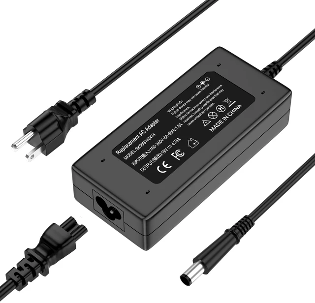 Main image of 90W AC Adapter Charger Replacement for HP All-in-One Desktop 18" 19" 20" 21" 22" 23" 24" Laptop Probook 4530S 4540S 4535S 4525S 4545S 6450B 6460B 6465B 6470B Elitebook 8470P 8460P 8440P Power Cord