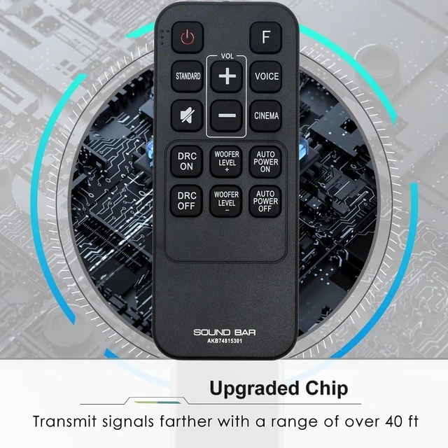 Alt view image 4 of 6 - Replacement Remote Control for LG Sound bar LAS454B SH3K LAS485B SJ7 SJ9 SJ4Y SK3D SK4D SK1 Surround bar