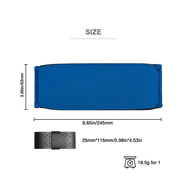 Alt view image 4 of 7 - HDJ X7 Replacement Headband Cushion Cover Compatible with Pioneer HDJ-X5 X5BT HDJ-X7 X7BT X7S HDJ-X10 HDJ1000 HDJ1500 HDJ2000 DJ Headphone - Headband Tape Protection (Blue)