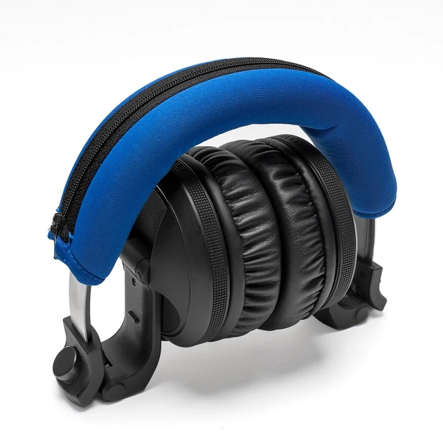 Alt view image 6 of 7 - HDJ X7 Replacement Headband Cushion Cover Compatible with Pioneer HDJ-X5 X5BT HDJ-X7 X7BT X7S HDJ-X10 HDJ1000 HDJ1500 HDJ2000 DJ Headphone - Headband Tape Protection (Blue)