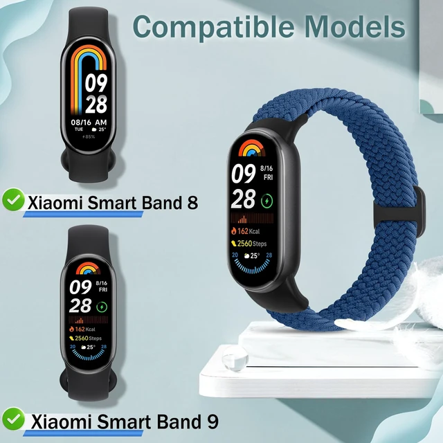 Alt view image 2 of 7 - Braided Bands Compatible with Xiaomi Smart Band 10 9 8 Straps for Women Men