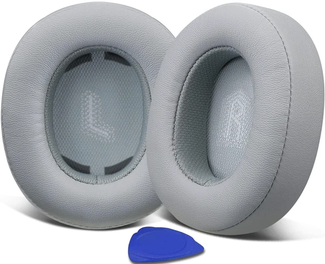 Main image of Replacement Earpads for JBL E55BT(E55 BT) Over-Ear Wireless Headphones, Ear Pads Cushions with Softer Protein Leather, Noise Isolation Foam - Grey
