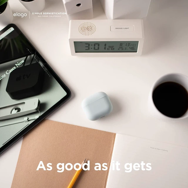 Alt view image 3 of 7 - Liquid Hybrid Case for AirPods 3 Triple Layer Protection, Wireless Charging, Shock Resistant, Easily Cleaned (Mint)