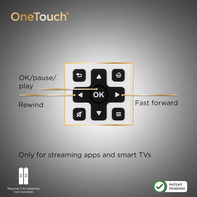 Alt view image 2 of 7 - BigEZ OneTouch Big Button Universal TV Remote, Easy to Use TV Remote for Seniors, Replacement Remote for Samsung, LG, Sony, Vizio, Roku TV, Streaming Players, Backlit Buttons, 2 Device