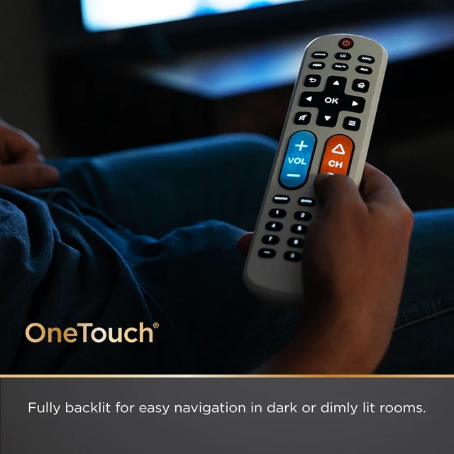 Alt view image 4 of 7 - BigEZ OneTouch Big Button Universal TV Remote, Easy to Use TV Remote for Seniors, Replacement Remote for Samsung, LG, Sony, Vizio, Roku TV, Streaming Players, Backlit Buttons, 2 Device