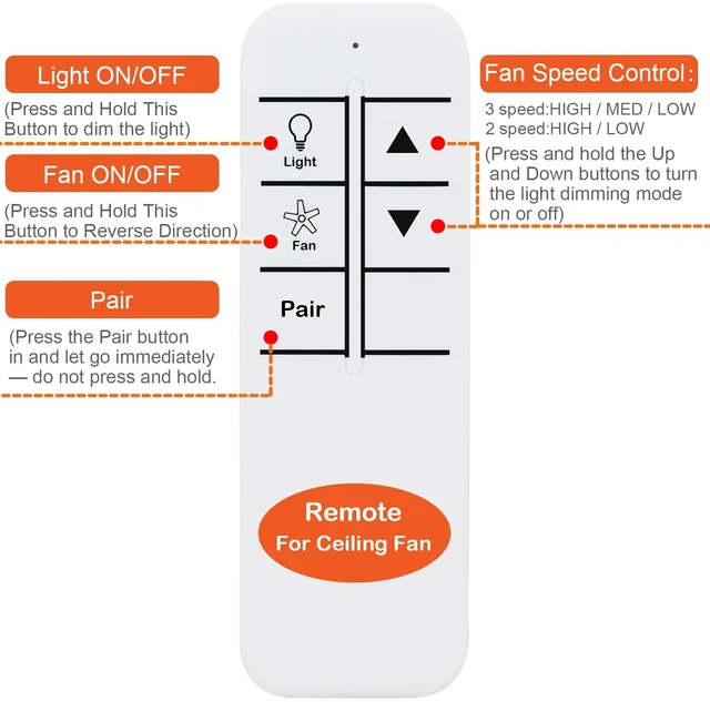 Alt view image 3 of 7 - Replacement Remote Control for Hunter Casablanca Ceiling Fan K6266-06,K6266-07,K6266-08,99198,Compatible with Green Receiver Only (Not for Black/Blue/White Receiver)