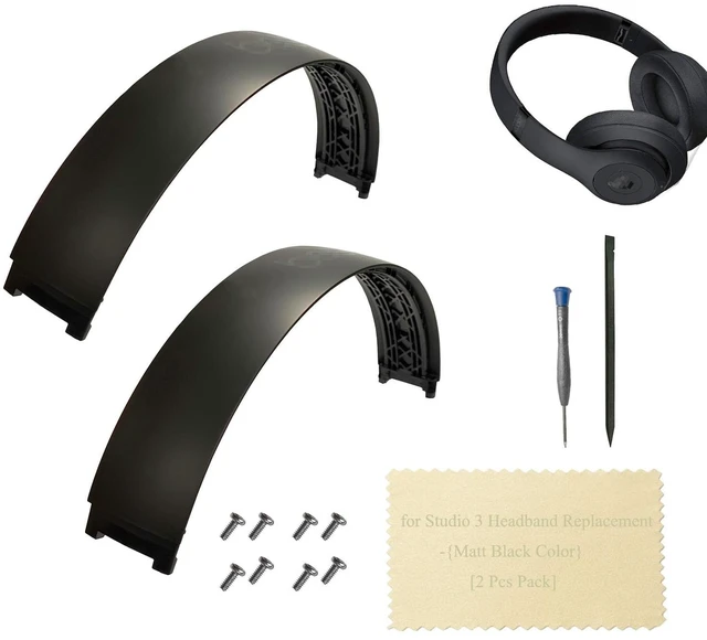 Main image of (2pcs Pack) Studio 3 Head Band Replacement Accessories,Studio 3 Wireless Headphones Replacement Top Headband Parts with Repair Kit (-Matter Black)