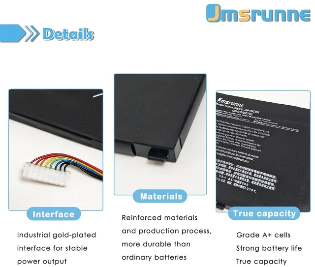 Alt view image 3 of 7 - AP18C8K Battery Replacement for Acer Chromebook 314 C933 Aspire 5 A515-56 A514-54G A514-54 Series Swift 3 SF314-57 SF314-42 TravelMate B1 B118-M P2 TMP215 Series