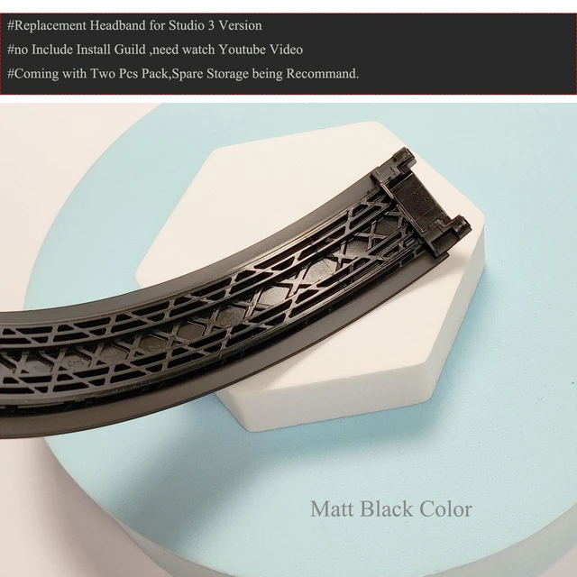 Alt view image 5 of 7 - (2pcs Pack) Studio 3 Head Band Replacement Accessories,Studio 3 Wireless Headphones Replacement Top Headband Parts with Repair Kit (-Matter Black)