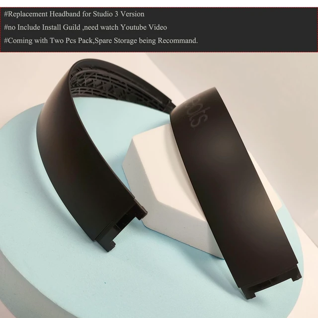 Alt view image 6 of 7 - (2pcs Pack) Studio 3 Head Band Replacement Accessories,Studio 3 Wireless Headphones Replacement Top Headband Parts with Repair Kit (-Matter Black)