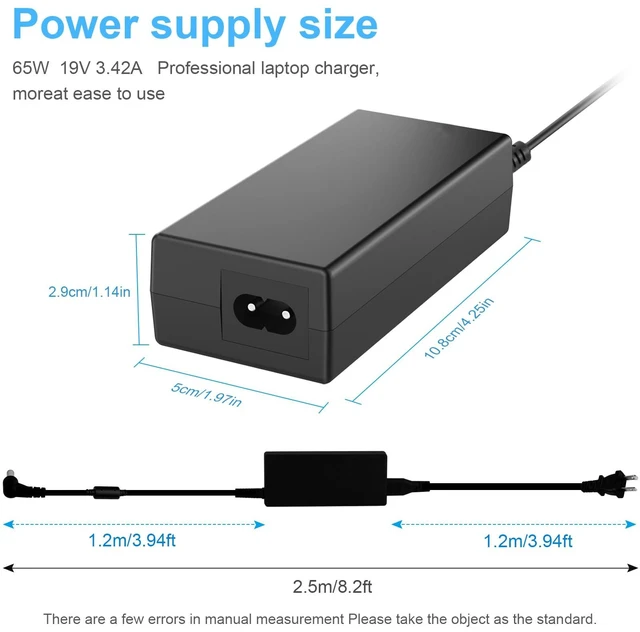 Alt view image 2 of 7 - AC Adapter Laptop Charger for Toshiba Satellite C55 C50 C55D C655 C655D C850 C855 C855D L755 L655 L745 L775 L855 L505 L55 S55 P50 P50T P755 A665 A505 A205 A105 Notebook Power Supply Cord