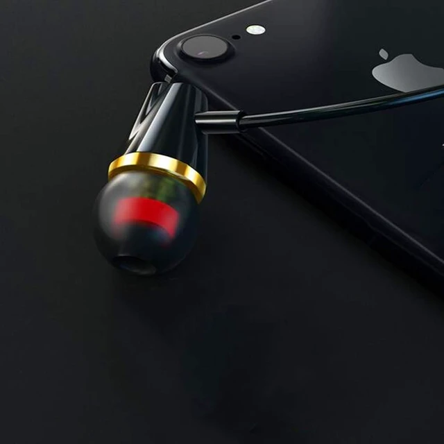 Alt view image 6 of 7 - Single Earphone One Side Earplugs with Microphone 3.5mm Plug Single Earbud Stereo Sound Reinforced Cord Compatible with Smartphone MP3,Radio