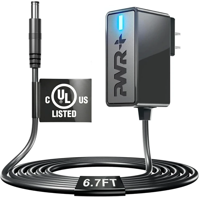 Main image of Charger for Booster PAC ES5000 ES2500 J900 ESA218: ES6000 ES1224 ESA217 ESA214 ESA22 Power Supply AC Adapter Extra Long 6.5 Ft Cord UL Listed Replacement with Small Jack
