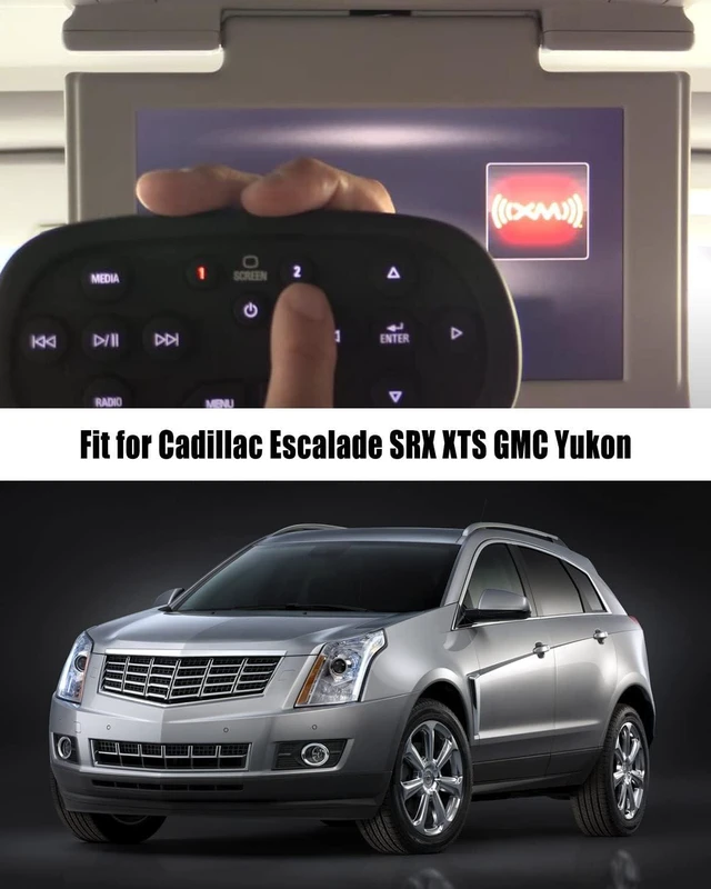 Alt view image 2 of 6 - DVD Remote Control 84012998 Fit for GMC Yukon Sierra Chevy Tahoe Suburban for Silverado Cadillac SRX Escalade ESV 2015-2021, Video Player Remote Control Replace 84012998 23432163