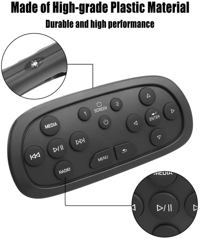 Alt view image 4 of 6 - DVD Remote Control 84012998 Fit for GMC Yukon Sierra Chevy Tahoe Suburban for Silverado Cadillac SRX Escalade ESV 2015-2021, Video Player Remote Control Replace 84012998 23432163