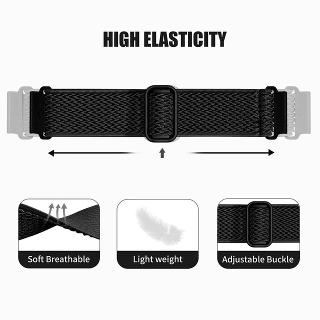 Alt view image 2 of 7 - IDW26 Smart Watch Bands, Compatible for Cillso IDW26, LODIMEKE IDW26,Vibeat IDW26, TOOBUR IDW26 Nylon Stretch Watch Strap Fabric Breathable Adjustable Wristband
