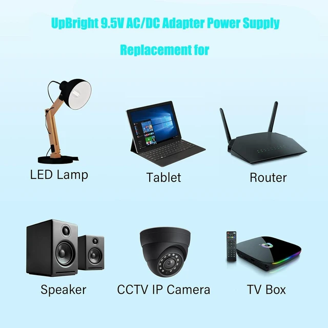 Alt view image 2 of 7 - 9.5V AC/DC Adapter Compatible with Casio Casiotone CT-S200 CT-S300 CT-S100 CT-X800 CT-S200BK CT-X700 LK-S250 61-Key Keyboard Piano AD-E95100L ADE95100L LAD-6A LAD-6 9.5VDC 1A Power Supply PSU