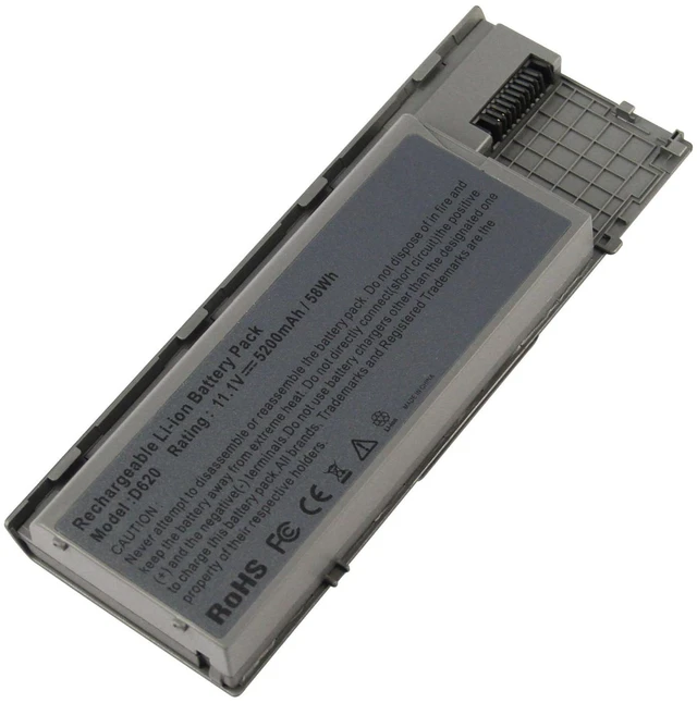 Main image of INC 5200mAh Laptop Battery Replacement for Dell Latitude D620 D630 D630c D631 Series