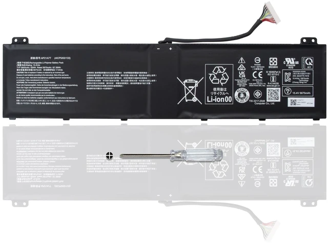 Main image of AP21A7T AP21A8T Laptop Battery fr Acer Nitro 5 AN517-55 Helios 300 PH317-56 PH315-55 PH317-56-78LY PH317-56-78SM PH315-55-72EA Nitro 5 AN517-55 Series AP21A5T KT0040G014 15.4V/90Wh/5845mAh/4-cell