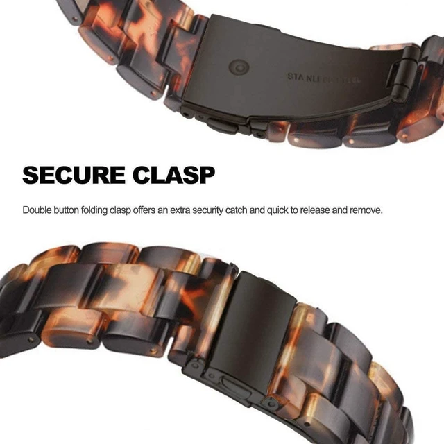 Alt view image 3 of 6 - Resin Band Compatible with Fitbit Versa 4 3 / Fitbit Versa Sense 2 1,Women Men Lightweight Bracelet Strap Wristband