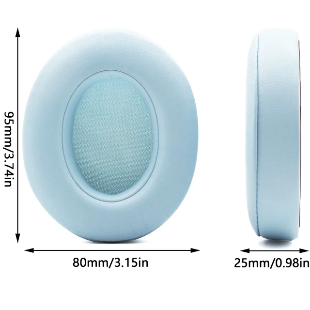 Alt view image 6 of 7 - Studio 3 Replacement Earpads for Studio 2 Headphones - Moonlight Blue for Studio 2.0 Wired / Studio 3.0 Wireless, Noise Isolation Comfort Foam Ear Cups, Easy Adhesive Installation Repair Parts