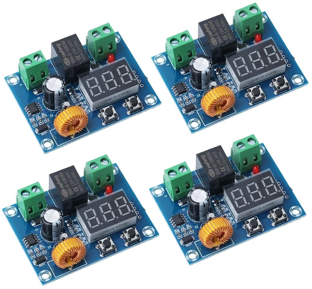 Main image of 4PCS 12V-36V DC Voltage Protection Module, Digital Low Voltage Protector with Disconnect Switch and Over-Discharge Protection