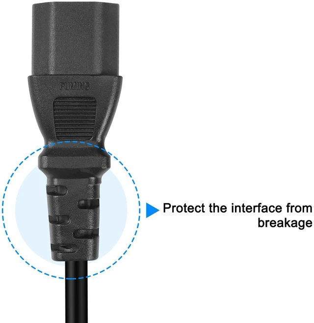 Alt view image 4 of 7 - C13 Pigtail Power Cable Replacement Power Cord Bare Wire IEC320 C13 Female 3 Pin Extension Open End Wire for Computers, Monitor Scanner - 2PCS - 1M (C13)