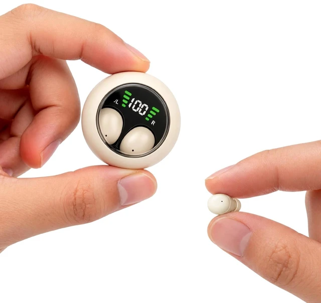 Main image of Small Mini Invisible Earbuds Headphones Wireless Bluetooth Smallest Discreet Tiny Hidden Earbuds for Work Micro Low Profile Sleep Sleeping Earbud Invisible Mini Ear Buds for Small Ears Canals