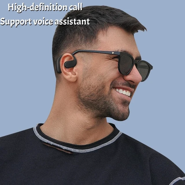 Alt view image 6 of 7 - Open Ear Headphone,Bluetooth 5.4 Single Earpiece Handsfree Driving Headset with Noise Canceling Mic,28H Playtime IPX5 Waterproof Clear Calls Wireless Earbud with Adjustable Earhook for Business Sports