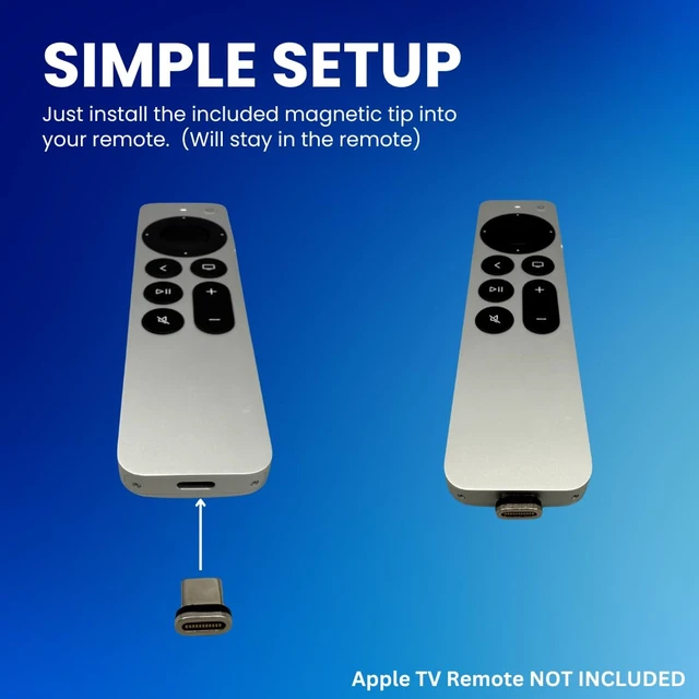 Alt view image 7 of 7 - Charging Stand Cradle Dock Compatible with Apple TV Siri Remote 2nd and 3rd Generation Magnetic USB to USB-C and Lightning Universal Remote Holder