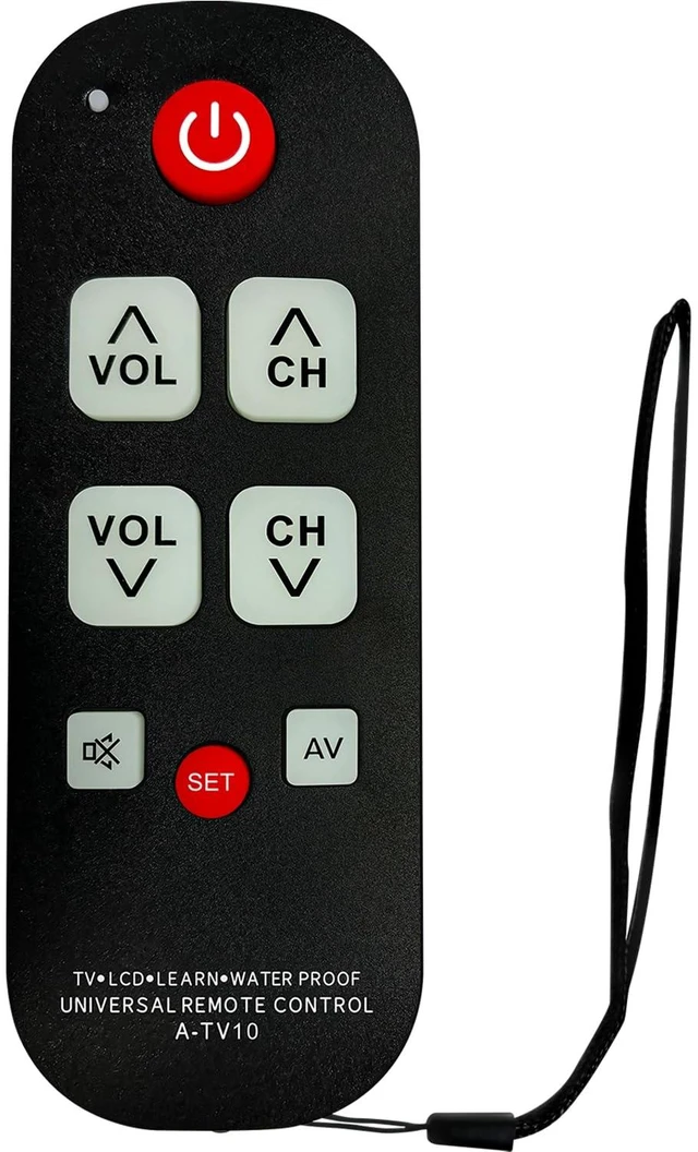 Main image of TV Remote for Seniors, Elderly - Simple Remote Universal Big Button Easy to Use and Set Up with Auto Search & Learning Functions for Major TV Brands, Dementia Friendly Gifts