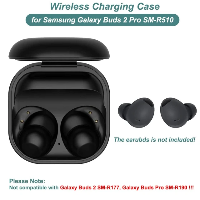 Alt view image 2 of 6 - Charging Case for Samsung Galaxy Buds 2 Pro (SM-R510) Earbuds Replacement Porable Headphone Charger Case Dock Station for Galaxy Buds 2 Pro
