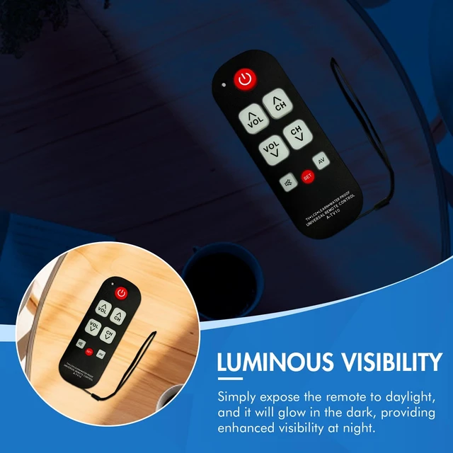 Alt view image 3 of 7 - TV Remote for Seniors, Elderly - Simple Remote Universal Big Button Easy to Use and Set Up with Auto Search & Learning Functions for Major TV Brands, Dementia Friendly Gifts